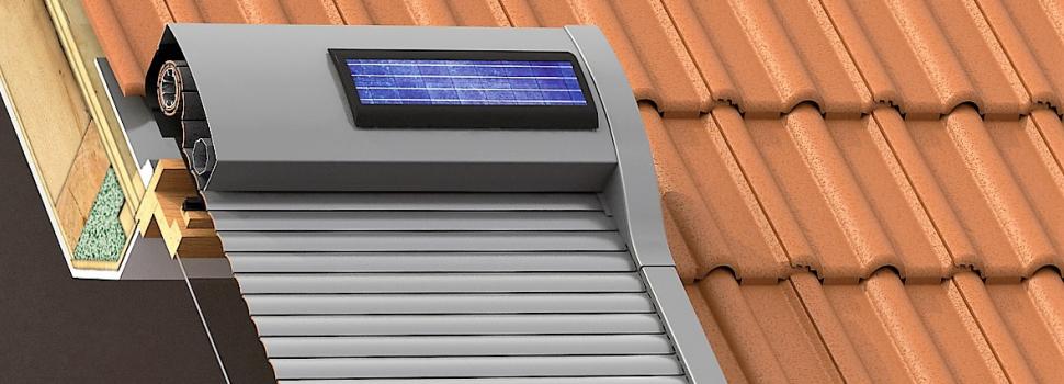 Dakraam rolluik met Solar