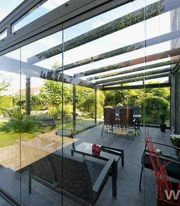 Weinor glasserre met vouwglas